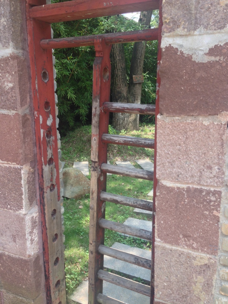 Old-style door that allows the cold to flow through