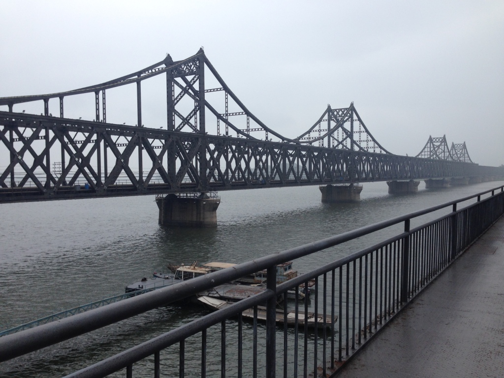 The Friendship Bridge were we rode a train into the DPRK