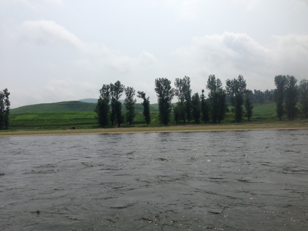 North Korean river bank