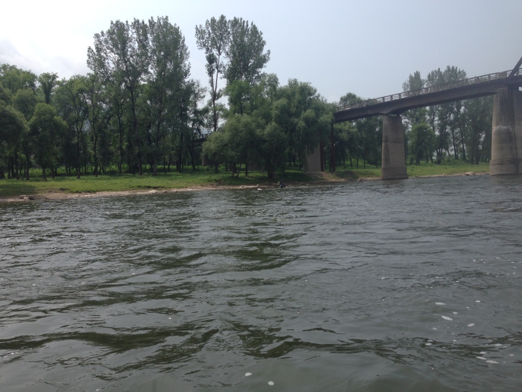 Railway bridge going into the DPRK