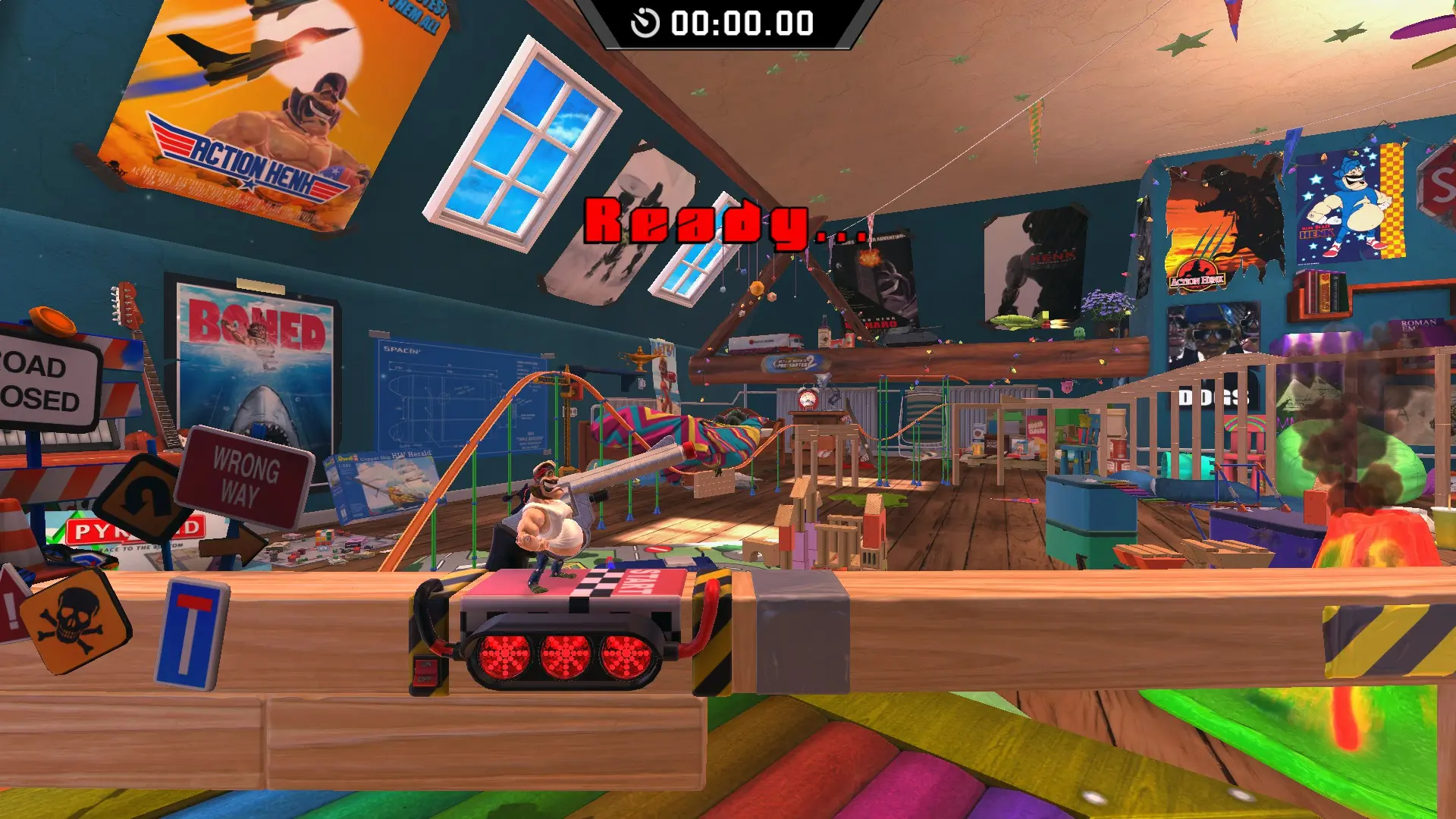 Action Henk: Buttslide Speedrunner